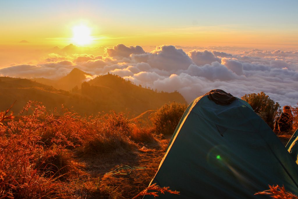 Sunset view from Mount Rinjani