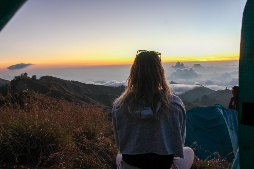 Sunset view from Mount Rinjani