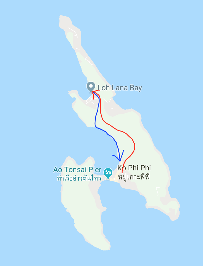 Map of Phi Phi Island