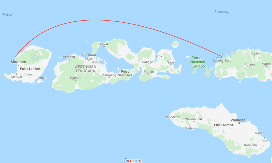 Indonesia Map: Lombok to Labuan Bajo