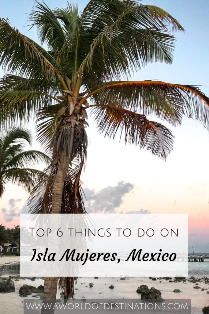 Isla Mujeres is a small Mexican island located where the Carribean sea and the Gulf of Mexico meet. Beautiful beaches, colorful houses and street art on every corner combined with cute shops and restaurants. Isla Mujeres is a lovely place to enjoy Mexican island vibes. #islamujeres #mexico