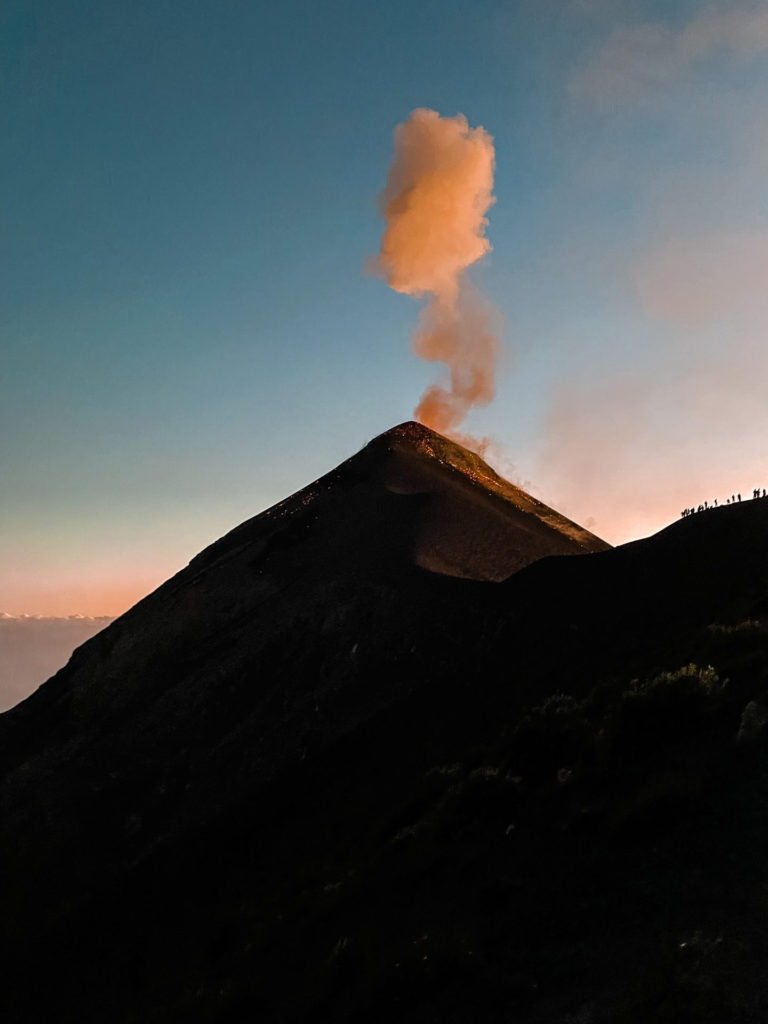 Eruption of the active volcano Fuego