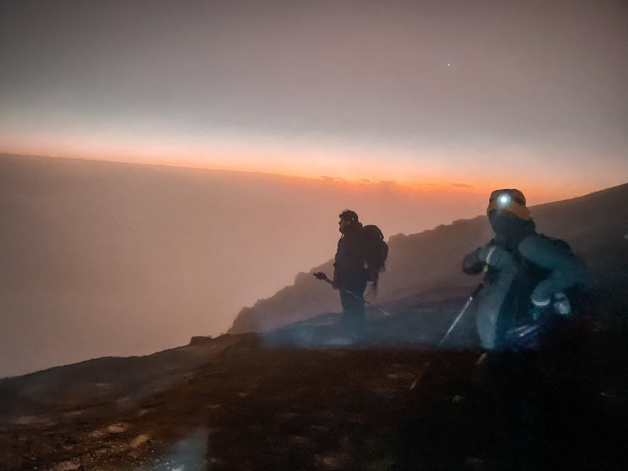 Sunrise hike to the summit of Volcano Acatanango