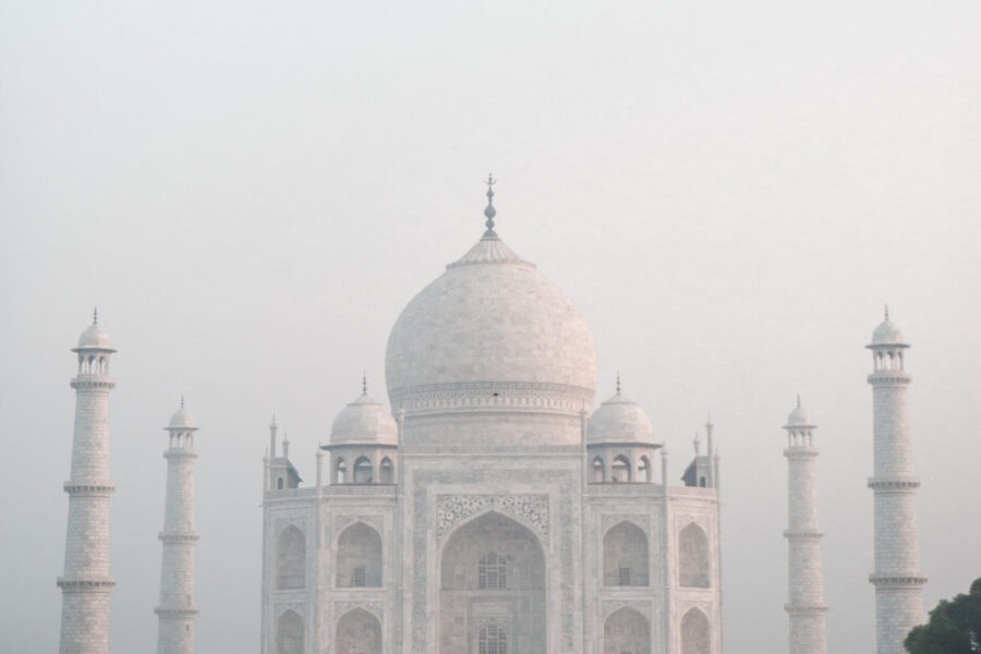 Taj Mahal covered in Fog